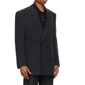 Hugo Boss x Cerruti 1881 Men’s Blazer Tuxedo Double breast Wool Black 50R